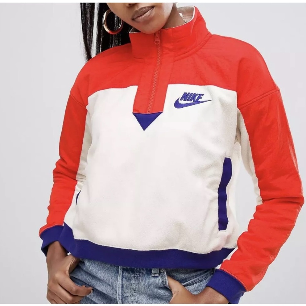 Nike Womens Fleece Polar Half Zip Top
